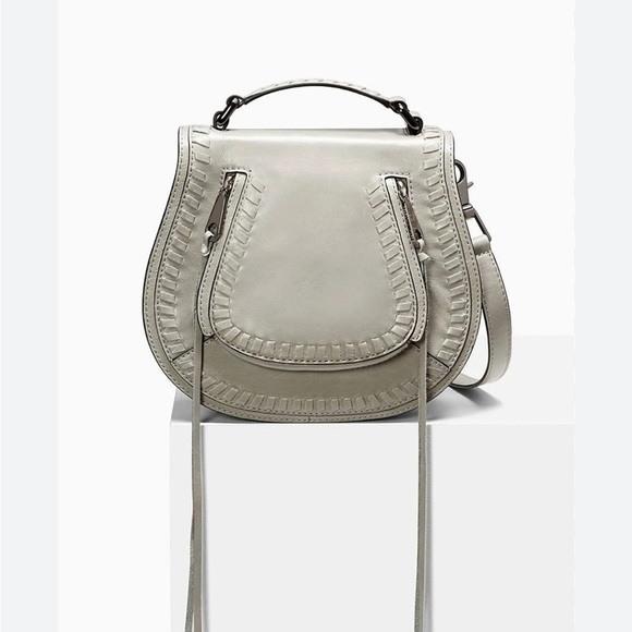 Rebecca Minkoff Handbags - Rebecca Minkoff Vanity Saddle Bag Small Gray Crossbody Bag Purse Pockets